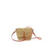 NATURAL - ORANGE HDL - ECRU COTTON POUCH