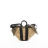 NATURAL - BLACK HDL - KAKI LINEN T POUCH