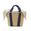 NATURAL - BLUE HDL - NATURAL LINEN T POUCH