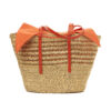 NATURAL - ORANGE HDL - ORANGE COTTON T POUCH