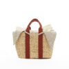 NATURAL - RUST HDL - NATURAL LINEN T POUCH