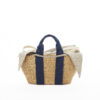 NATURAL - BLUE HDL - NATURAL LINEN T POUCH