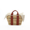 NATURAL - RUST HDL - NATURAL LINEN T POUCH