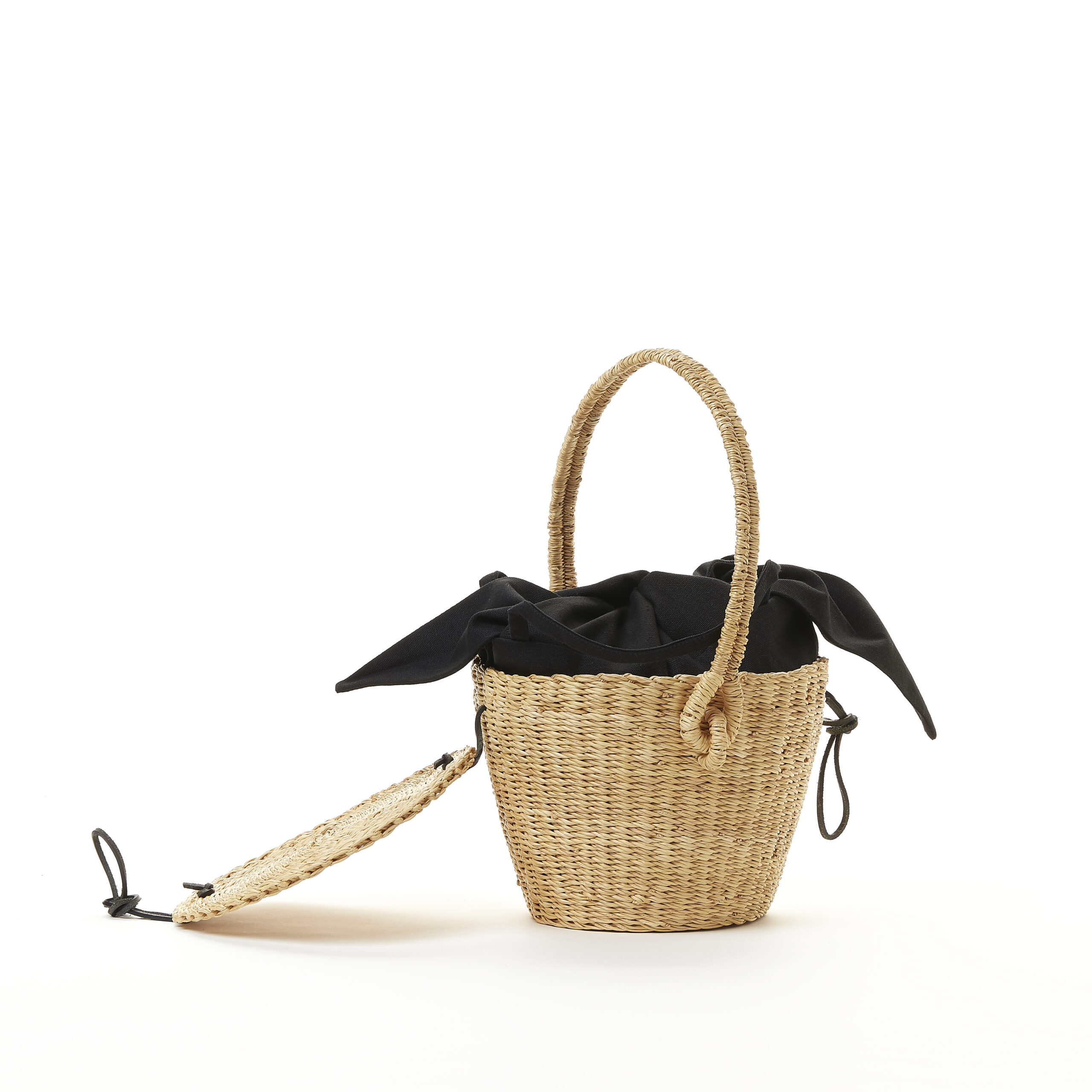 NATURAL - NATURAL HDL - BLACK COTTON POUCH