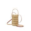 NATURAL - TAN HDL - ECRU COTTON B POUCH