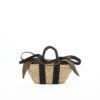 NATURAL - BLACK HDL - KAKI LINEN T POUCH