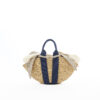 NATURAL - BLUE HDL - NATURAL LINEN T POUCH