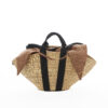 NATURAL - BLACK HDL - BROWN LINEN T POUCH