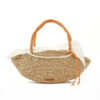 NATURAL - ORANGE HDL - ECRU COTTON T POUCH