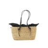 NATURAL - BLACK HDL - BLACK COTTON T POUCH